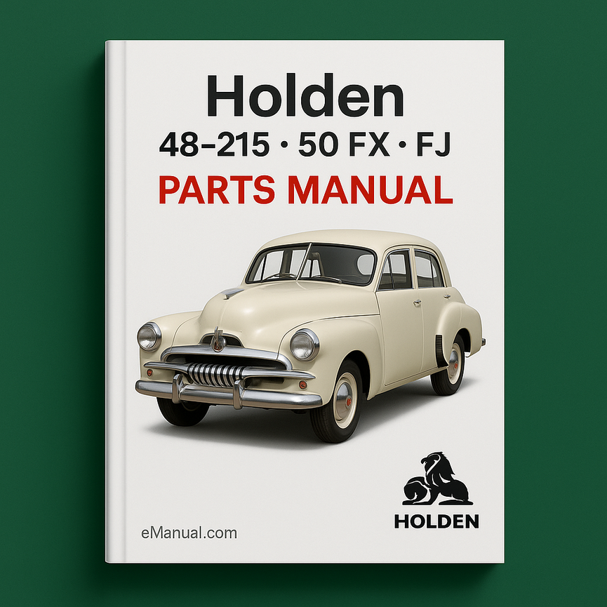 Holden 48 215 50 Fx Fj Parts Manual Catalogue Catalog Manual