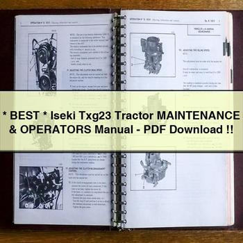 Iseki Txg23 Tractor Maintenance OperatorS Manual-PDF
