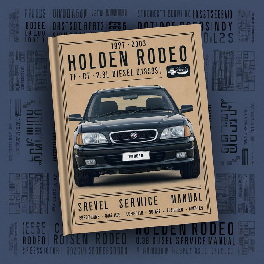 1997-2003 Holden RODEO TF R7 R9 2.8L Diesel 4JB1 Manual de servicio