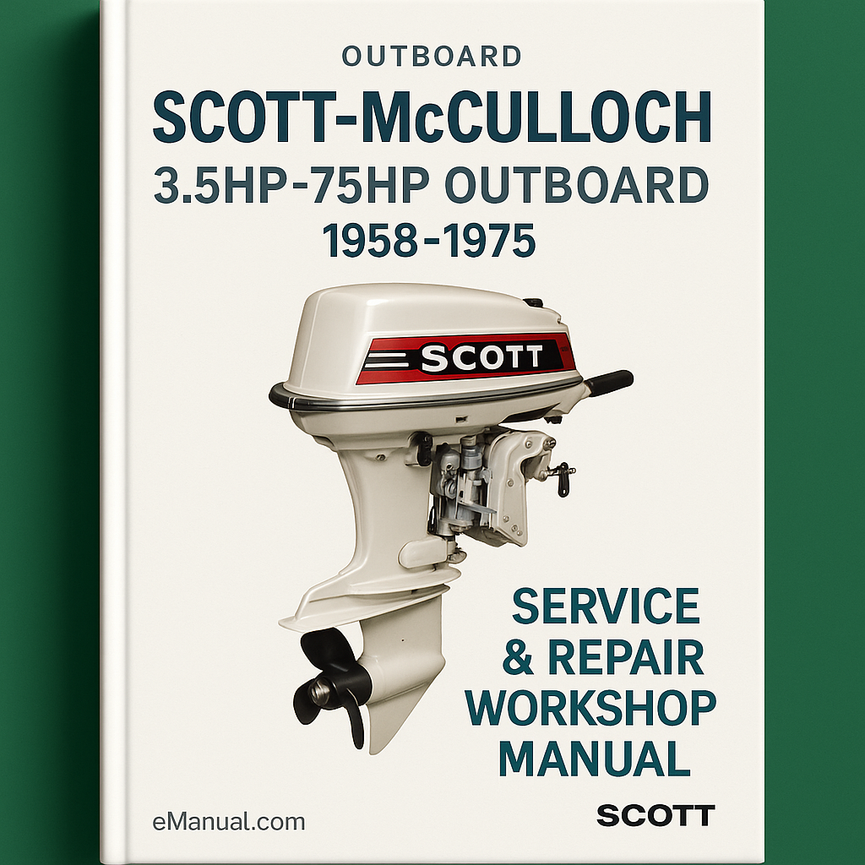 Scott McCulloch 3.5hp-75hp Outboard 1958-1975 Service Repair Workshop Manual