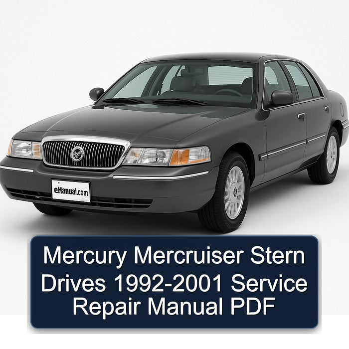 1992-2001 Mercury Mercruiser Stern Drives Service Repair Workshop Manual PDF